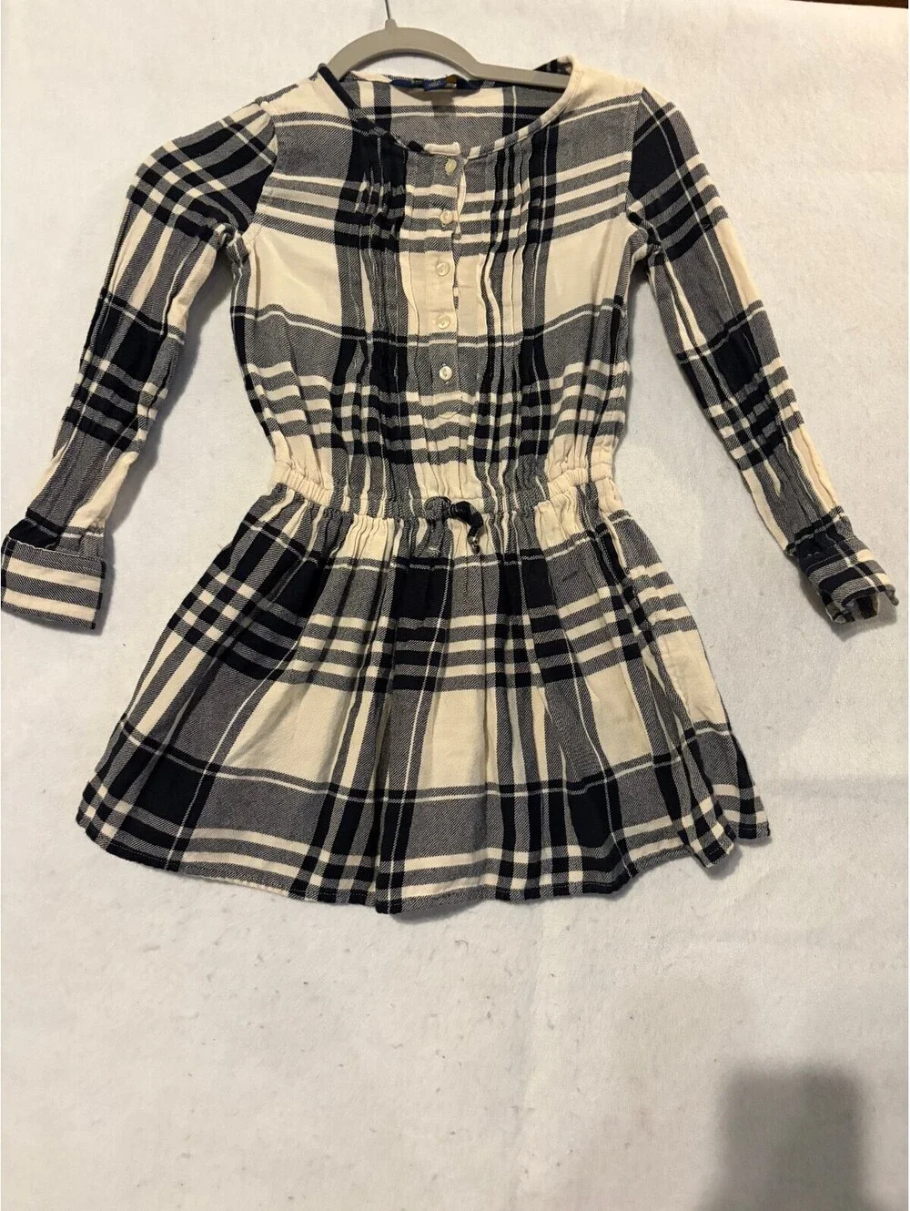 Polo Ralph Lauren Girls' Plaid Long Sleeve Dress Size 7